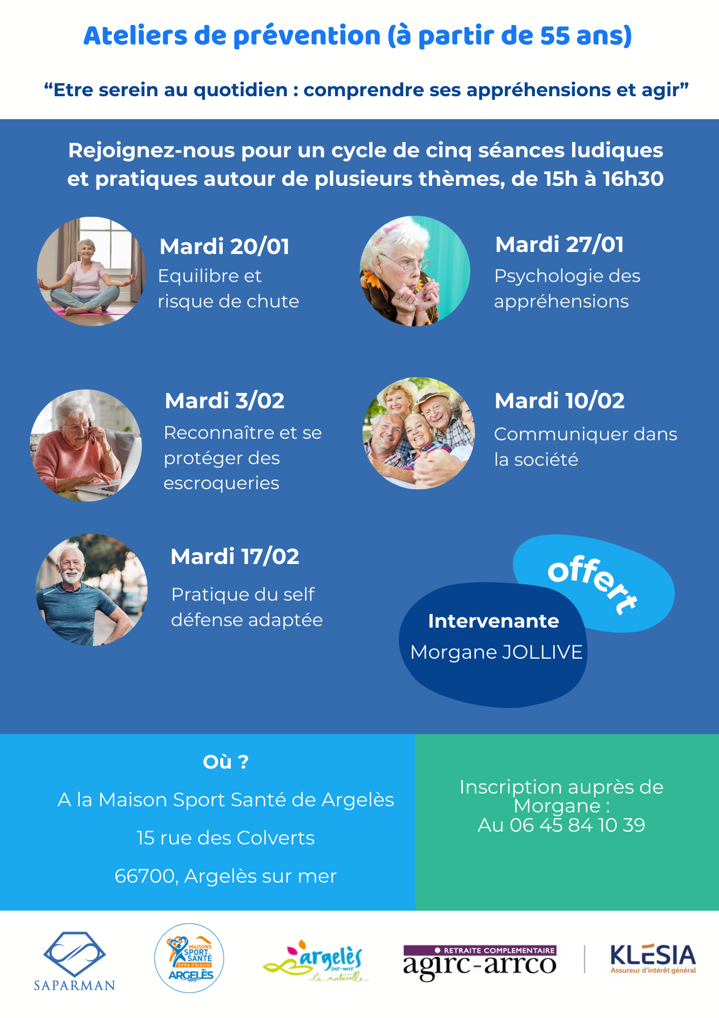 5 ateliers du 20 01 au 17 02 klesia et MSS argeles